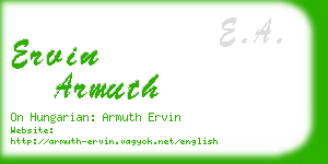 ervin armuth business card